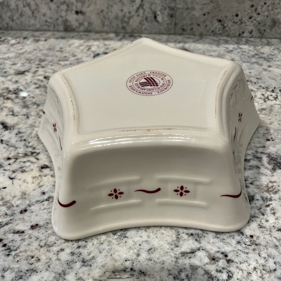 Longaberger Star Shaped Pottery Dish with Red accents - Picture 6 of 6